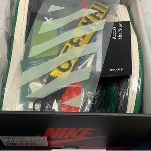 Jordan 1 pine greens high and off white keychain